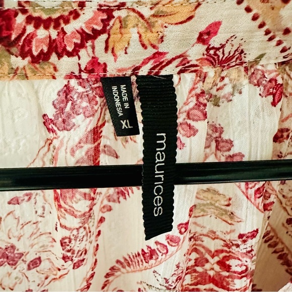 Maurices Blouse.  Sheer.  Perfect FALL colors.  Size XL. - Picture 2 of 4
